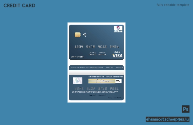 Dominica Barnett Capital Bank Visa-Debitkarte – Beispielvorschau